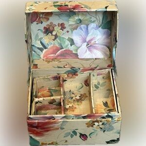 Floral Decorative Mini Chest with Boxes 90s stuff barely used but worn